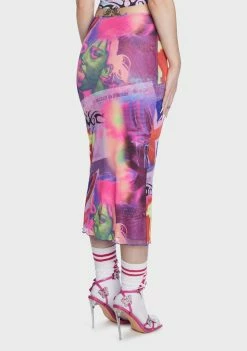 Wholesale ๐งจ Elsie & Fred Pleasure Print Mesh Midi ๐ Skirt ๐งจ 9 Elsie & Fred Pleasure Print Mesh Midi Skirt