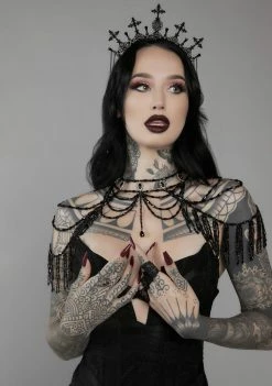 Unholy Beware Of Mirrors Rhinestone Harness