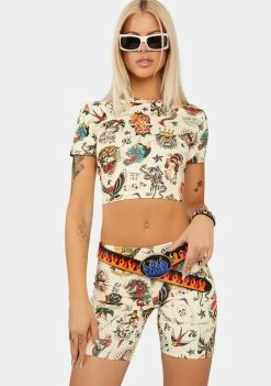 Ed Hardy Biker Shorts Flashboard Shorts