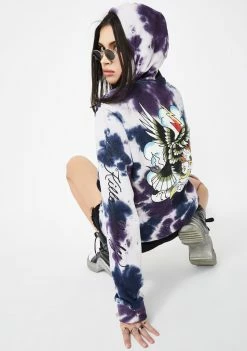 Best Pirce ๐ Ed Hardy Eagle Tie Dye Hoodie Tops ๐ฅฐ 10 Ed Hardy Eagle Tie Dye Hoodie Tops