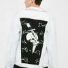 Cheap ๐ Ed Hardy Outerwear Skull Dagger Painted Denim Jacket โจ 1 Ed Hardy Outerwear Skull Dagger Painted Denim Jacket