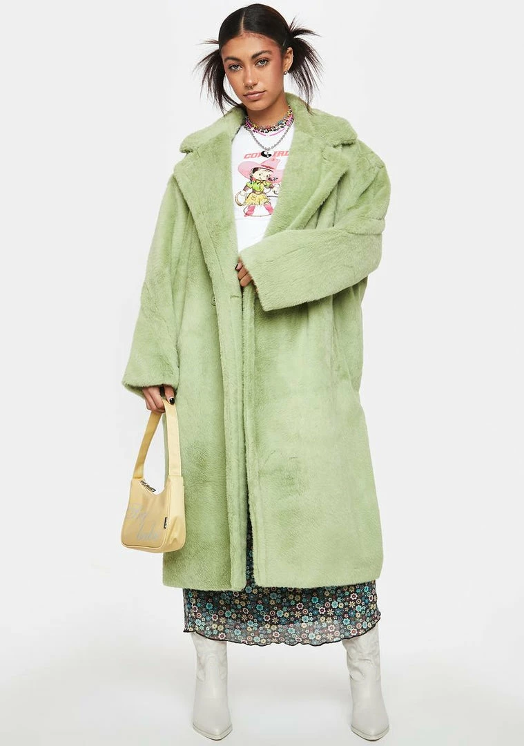 Buy 😍 Noize Outerwear Moss Estelle Faux Fur 🧥 Coat 🥰 5 Noize Outerwear Moss Estelle Faux Fur Coat