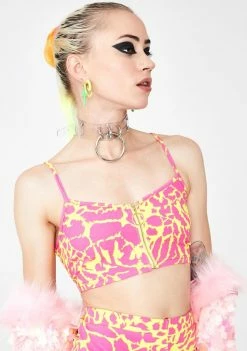 Elsie & Fred Tops Superfly Leopard Crop Top