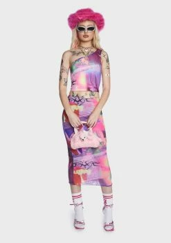 Buy ๐ Elsie & Fred Pleasure Print Asymmetric Top ๐งจ 9 Elsie & Fred Pleasure Print Asymmetric Top