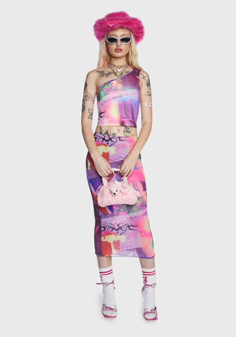 Buy ๐ Elsie & Fred Pleasure Print Asymmetric Top ๐งจ 5 Elsie & Fred Pleasure Print Asymmetric Top