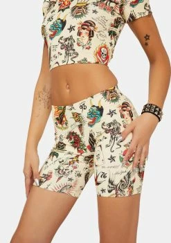 Ed Hardy Biker Shorts Flashboard Shorts