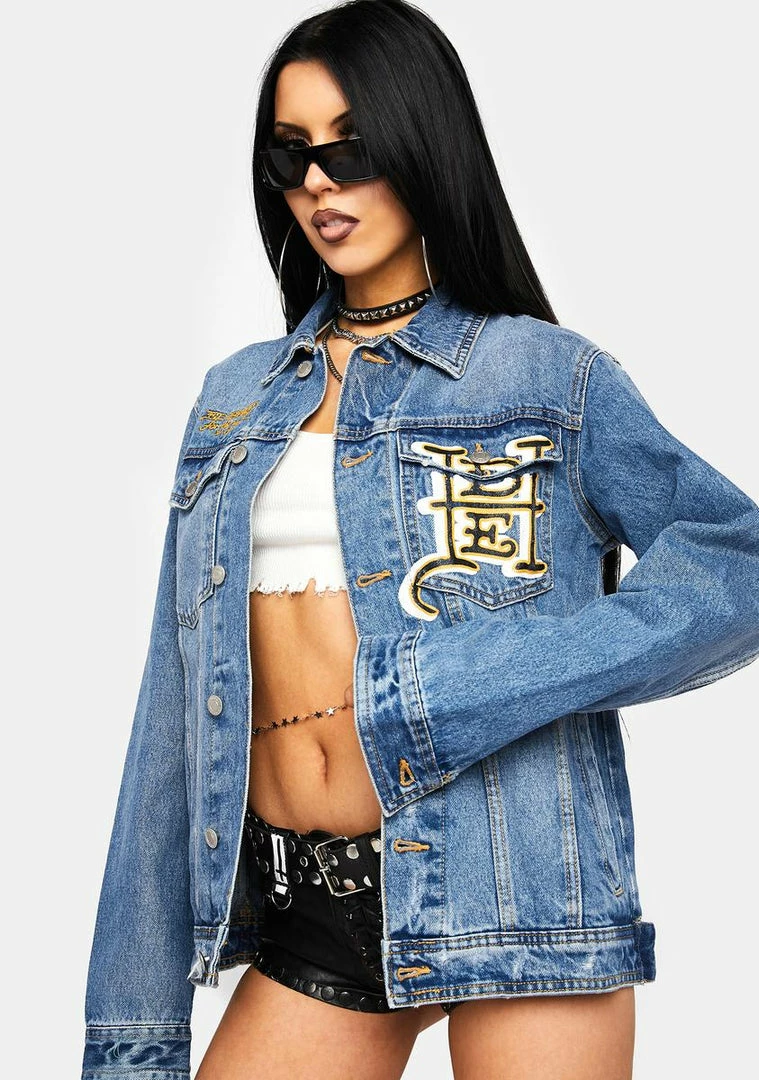 Cheap ๐ Ed Hardy NYC Tiger Denim Jacket Outerwear ๐ 5 Ed Hardy NYC Tiger Denim Jacket Outerwear