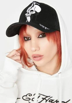 Ed Hardy Hats Skull Trucker Hat