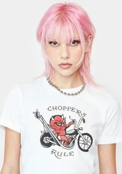 Ed Hardy Tops Off White Cloud Dancer Graphic Tee