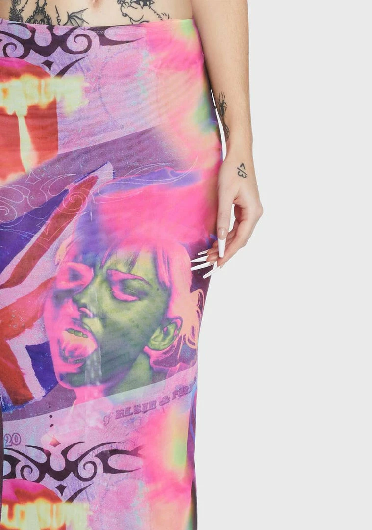 Wholesale ๐งจ Elsie & Fred Pleasure Print Mesh Midi ๐ Skirt ๐งจ 7 Elsie & Fred Pleasure Print Mesh Midi Skirt