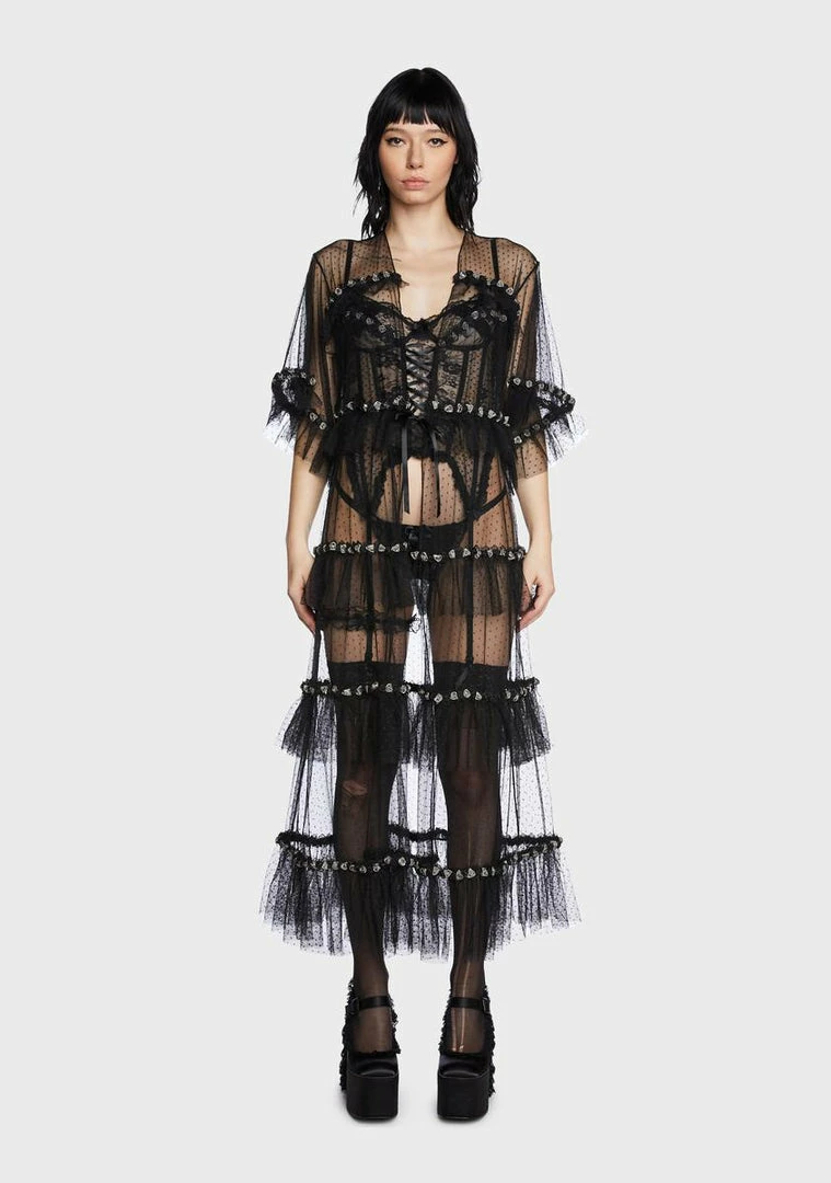 Flash Sale ๐ Unholy Midnight Honeymoon Sheer Robe ๐ 2 Unholy Midnight Honeymoon Sheer Robe