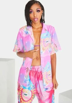 Elsie & Fred Higher Priestess Celestial Print Shirt