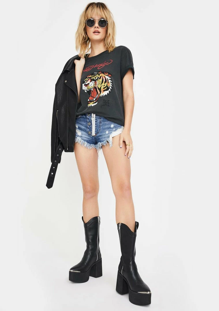 Best deal โ Ed Hardy Tops Tiger Graphic Tee ๐ฅฐ 5 Ed Hardy Tops Tiger Graphic Tee