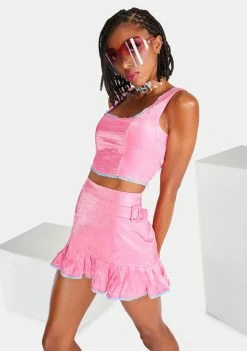 Elsie & Fred Bottoms Pink Billie Mini Skirt