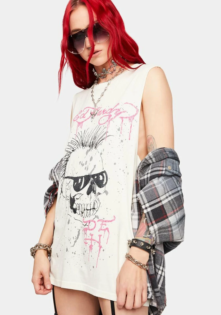 Best deal 🤩 Ed Hardy Punks Not Dead Muscle Tank ❤️ 4 Ed Hardy Punks Not Dead Muscle Tank