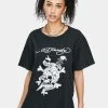 Ed Hardy Tops Faded Black Graphic Tee
