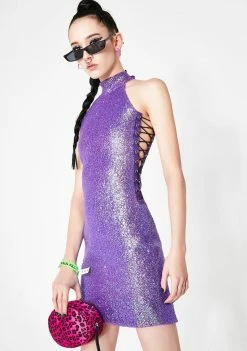 Elsie & Fred Dresses Kiki Purple Glitter Dress