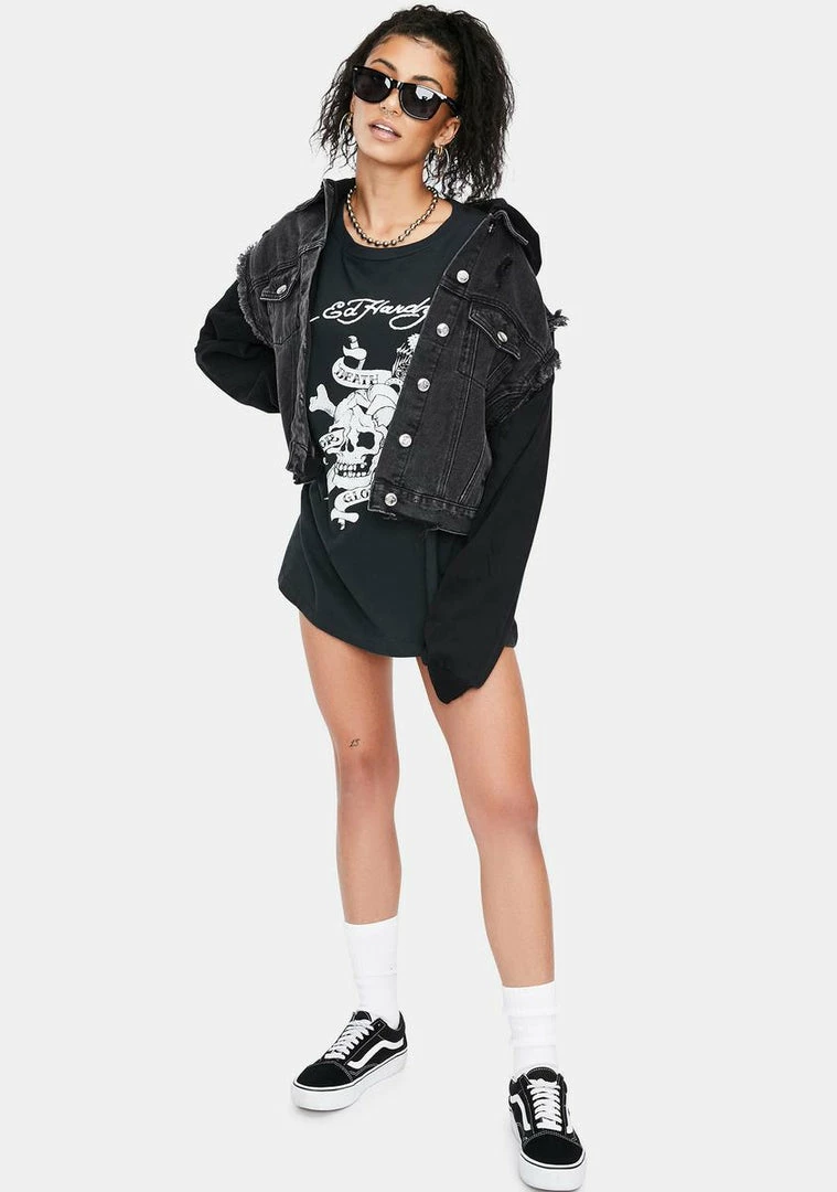 Buy ๐ Ed Hardy Tops Faded Black Graphic Tee ๐ 5 Ed Hardy Tops Faded Black Graphic Tee