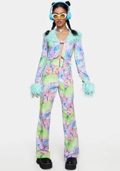 Elsie & Fred Metamorphosis Faux Fur Trim Cardigan Top