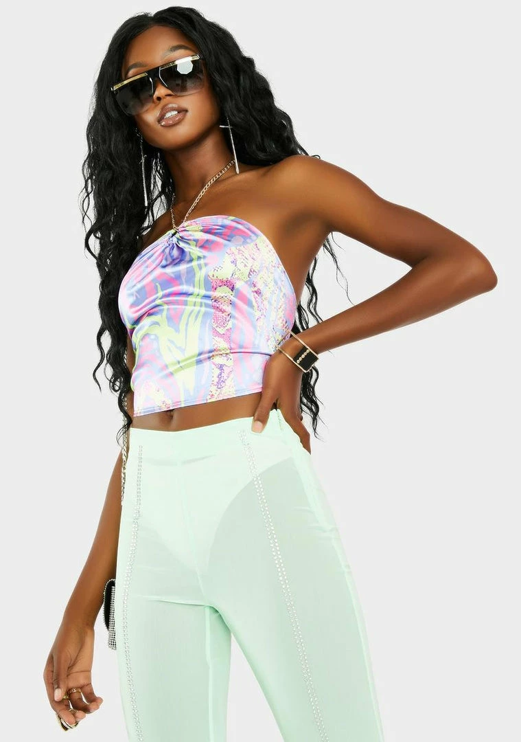 Best Sale 🔥 Elsie & Fred Elevate Satin Tie Back Chain Halter Top ⌛ 4 Elsie & Fred Elevate Satin Tie Back Chain Halter Top