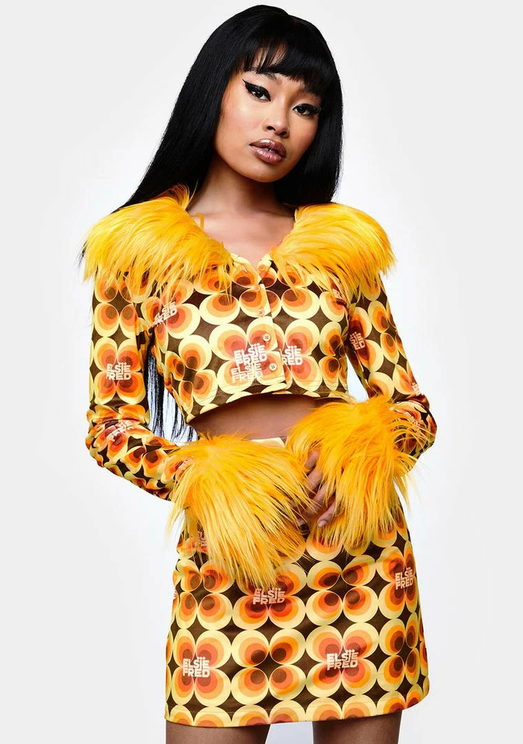 Coupon ๐ Elsie & Fred Outerwear Fran Fur Collar Velour Crop Jacket โ๏ธ 3 Elsie & Fred Outerwear Fran Fur Collar Velour Crop Jacket