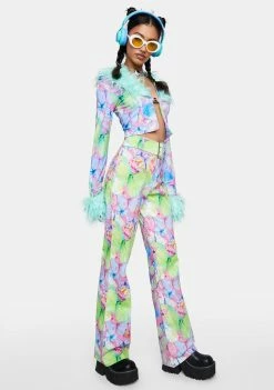 Elsie & Fred Trousers Metamorphosis Belted Bootcut Butterfly Jeans