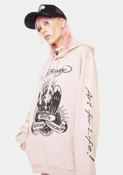 Ed Hardy Death Before Dishonor Hoodie Tops