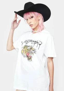 Ed Hardy Screaming Tiger Graphic Tee
