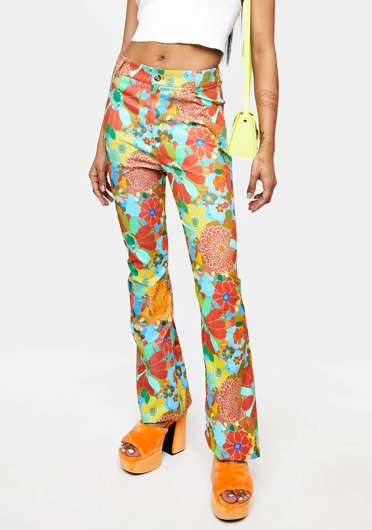 Buy ๐ Elsie & Fred Groove Jet Floral 70s Trousers โค๏ธ 3 Elsie & Fred Groove Jet Floral 70s Trousers