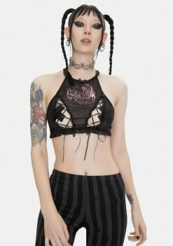 DAMAGE X Yenta Yen Angel Lace-Up Top Tops