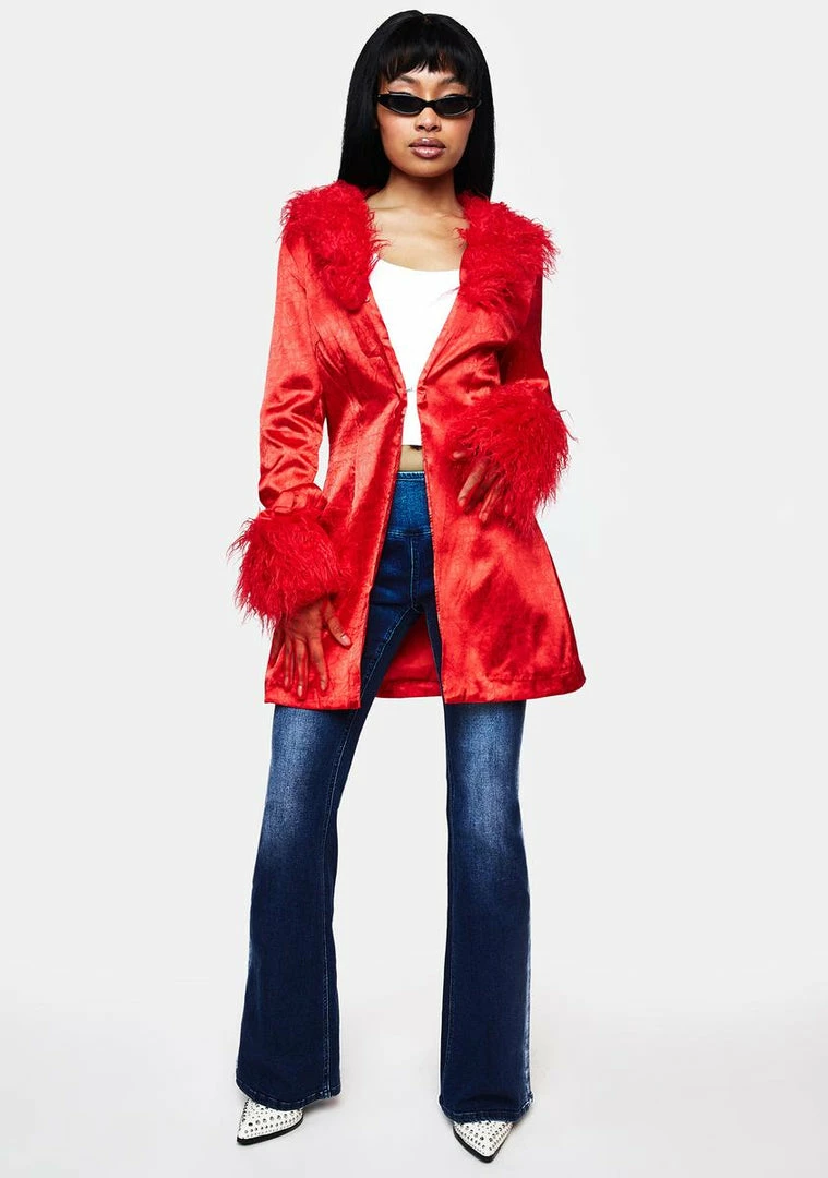 Budget ๐ Elsie & Fred Outerwear Red Hot Marla Jacquard Jacket ๐ 5 Elsie & Fred Outerwear Red Hot Marla Jacquard Jacket
