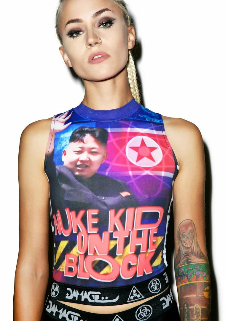 Outlet π DAMAGE Nuke Kid On The Block Crop Top Tops π 3 DAMAGE Nuke Kid On The Block Crop Top Tops