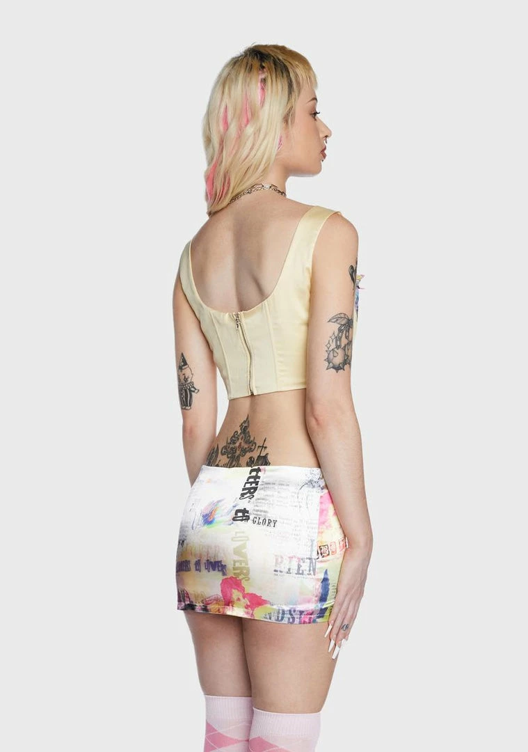 Outlet ๐งจ Elsie & Fred Renaissance Cherub Print Satin Corset Top ๐ฅฐ 7 Elsie & Fred Renaissance Cherub Print Satin Corset Top