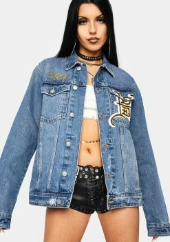 Cheap ๐ Ed Hardy NYC Tiger Denim Jacket Outerwear ๐ 9 Ed Hardy NYC Tiger Denim Jacket Outerwear