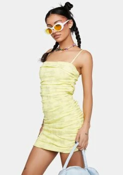 Elsie & Fred French Kiss Diamante Butterfly Ruched Cami Dress