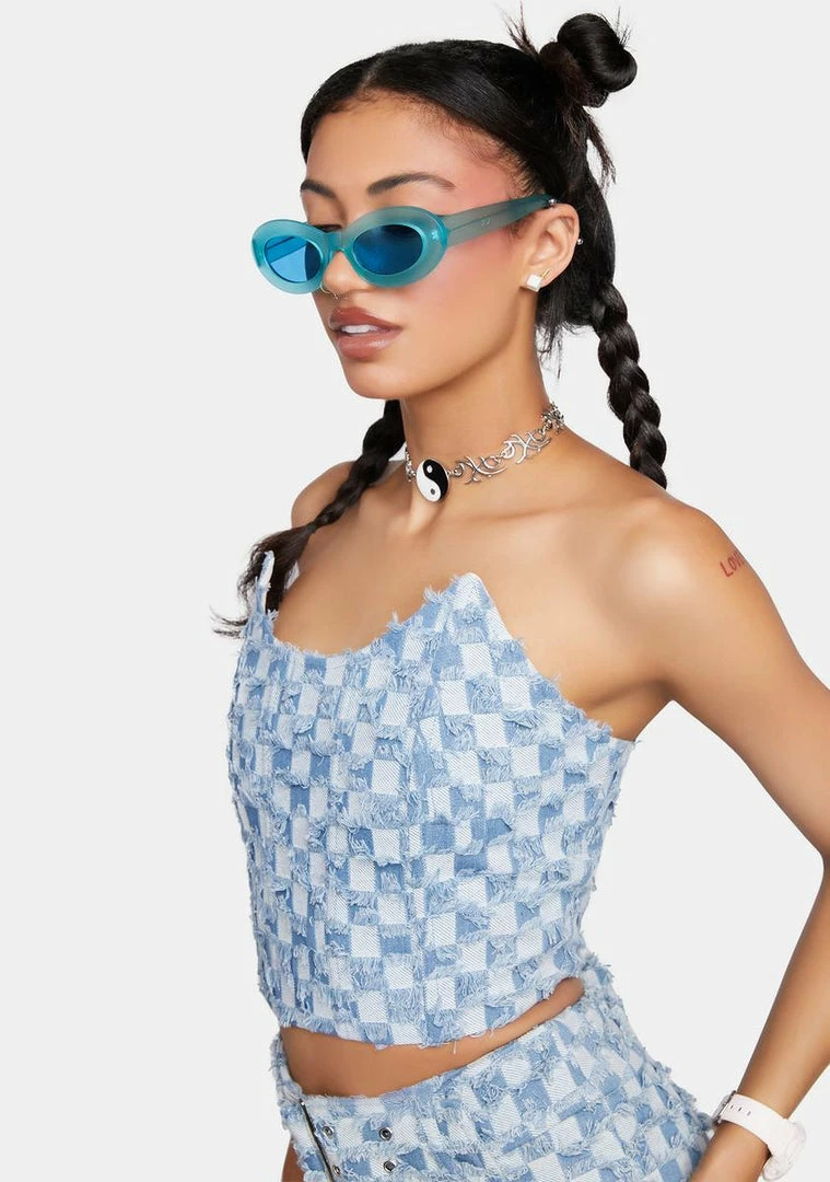 Budget ๐ Elsie & Fred Bulletshot Frayed Denim Y2k Corset Top ๐ 5 Elsie & Fred Bulletshot Frayed Denim Y2k Corset Top