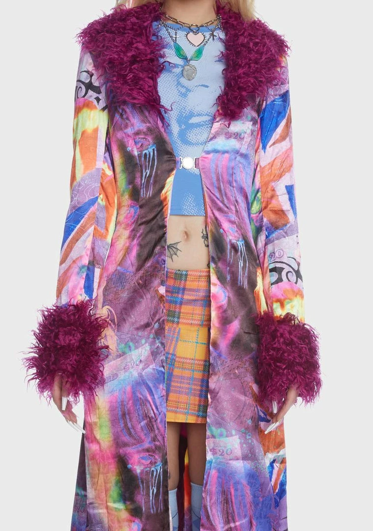 Best reviews of 💯 Elsie & Fred Pleasure Print Satin Marla Maxi Jacket Trench 🧥 Coats 😉 4 Elsie & Fred Pleasure Print Satin Marla Maxi Jacket Trench Coats