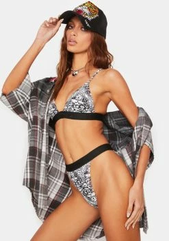 Ed Hardy Tiger Print Bikini Set Swim