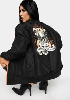 Cheapest ✔️ Ed Hardy Death Before Dishonor Bomber Jacket ✨ 9 Ed Hardy Death Before Dishonor Bomber Jacket