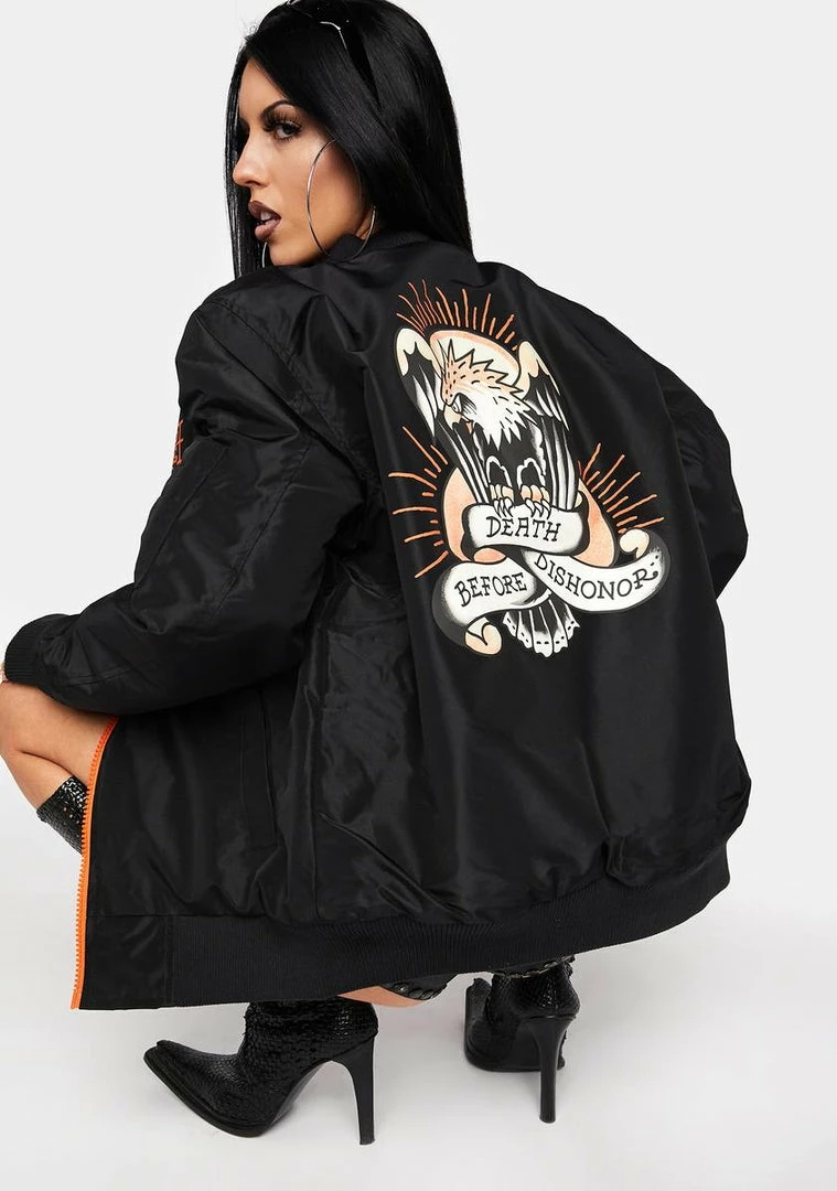 Cheapest ✔️ Ed Hardy Death Before Dishonor Bomber Jacket ✨ 6 Ed Hardy Death Before Dishonor Bomber Jacket
