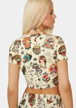 Best reviews of ๐ฅฐ Ed Hardy Flashboard Sport Crew Crop Tee Graphic Crop Top ๐ฏ 9 Ed Hardy Flashboard Sport Crew Crop Tee Graphic Crop Top