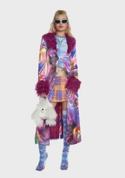 Best reviews of 💯 Elsie & Fred Pleasure Print Satin Marla Maxi Jacket Trench 🧥 Coats 😉 10 Elsie & Fred Pleasure Print Satin Marla Maxi Jacket Trench Coats