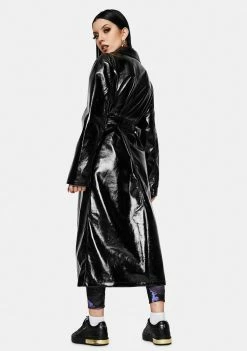 Noize Outerwear Hallie Vegan Leather Trench Coat