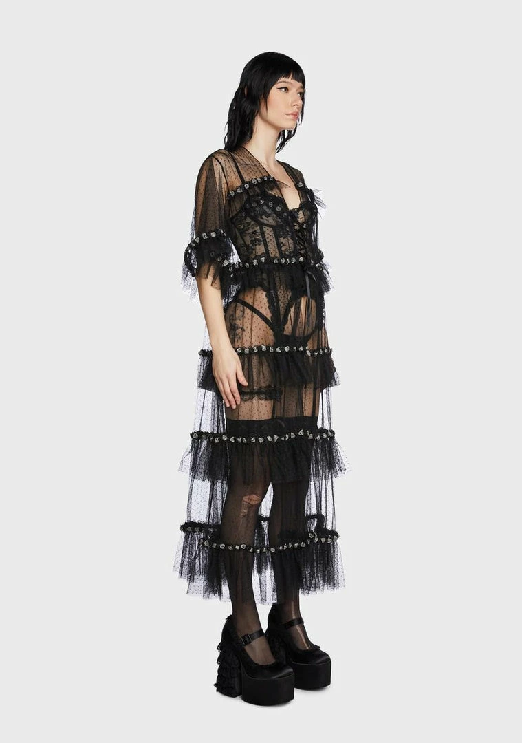 Flash Sale ๐ Unholy Midnight Honeymoon Sheer Robe ๐ 4 Unholy Midnight Honeymoon Sheer Robe