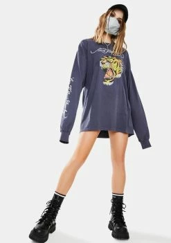 Budget โค๏ธ Ed Hardy Onyx Tiger Long Sleeve Graphic Tee Tops ๐ 8 Ed Hardy Onyx Tiger Long Sleeve Graphic Tee Tops