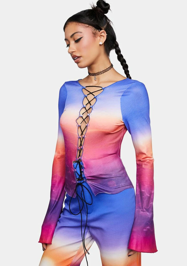 Best deal ๐ Elsie & Fred Twilight Lace-Up Front Top โ๏ธ 5 Elsie & Fred Twilight Lace-Up Front Top