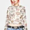 Buy ๐ Ed Hardy Tops Flashboard Print Mesh Long Sleeve Top ๐งจ 1 Ed Hardy Tops Flashboard Print Mesh Long Sleeve Top