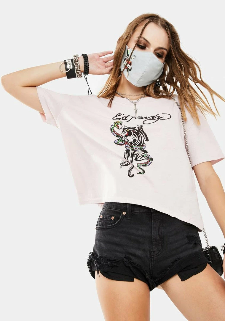 Best reviews of 🔔 Ed Hardy Tops Pink Snake Panther Graphic Tee 🌟 4 Ed Hardy Tops Pink Snake Panther Graphic Tee