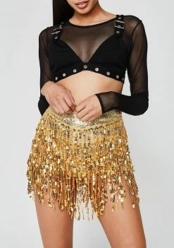 Elsie & Fred Gold La Bamba Hot Pants Bottoms