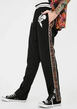 Ed Hardy Bottoms Slim Fit Tiger Stripe Track Pants